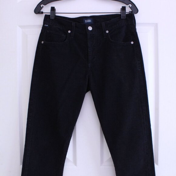 Citizens of Humanity Emerson Straight Corduroy Pants Navy Cotton - Picture 2 of 10